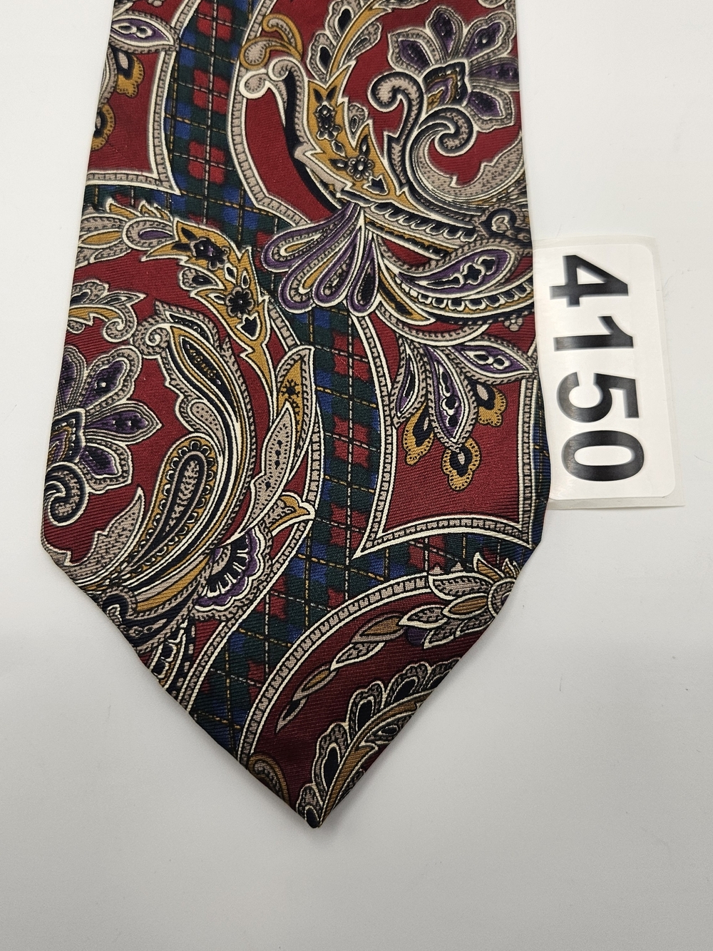Gant Paisley Tie in Red with Navy, Purple and Gold Accents